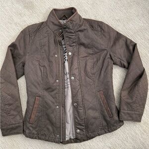 Madison Creek Ladies Quilted Twill Conceal Carry Jacket Dark Brown